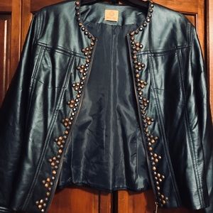 Ruby Rd- Beaded,Deep Metallic blue jacket.-worn 1X